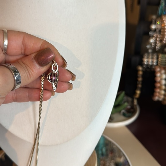 925 caged pearl necklace - Picture 4 of 5